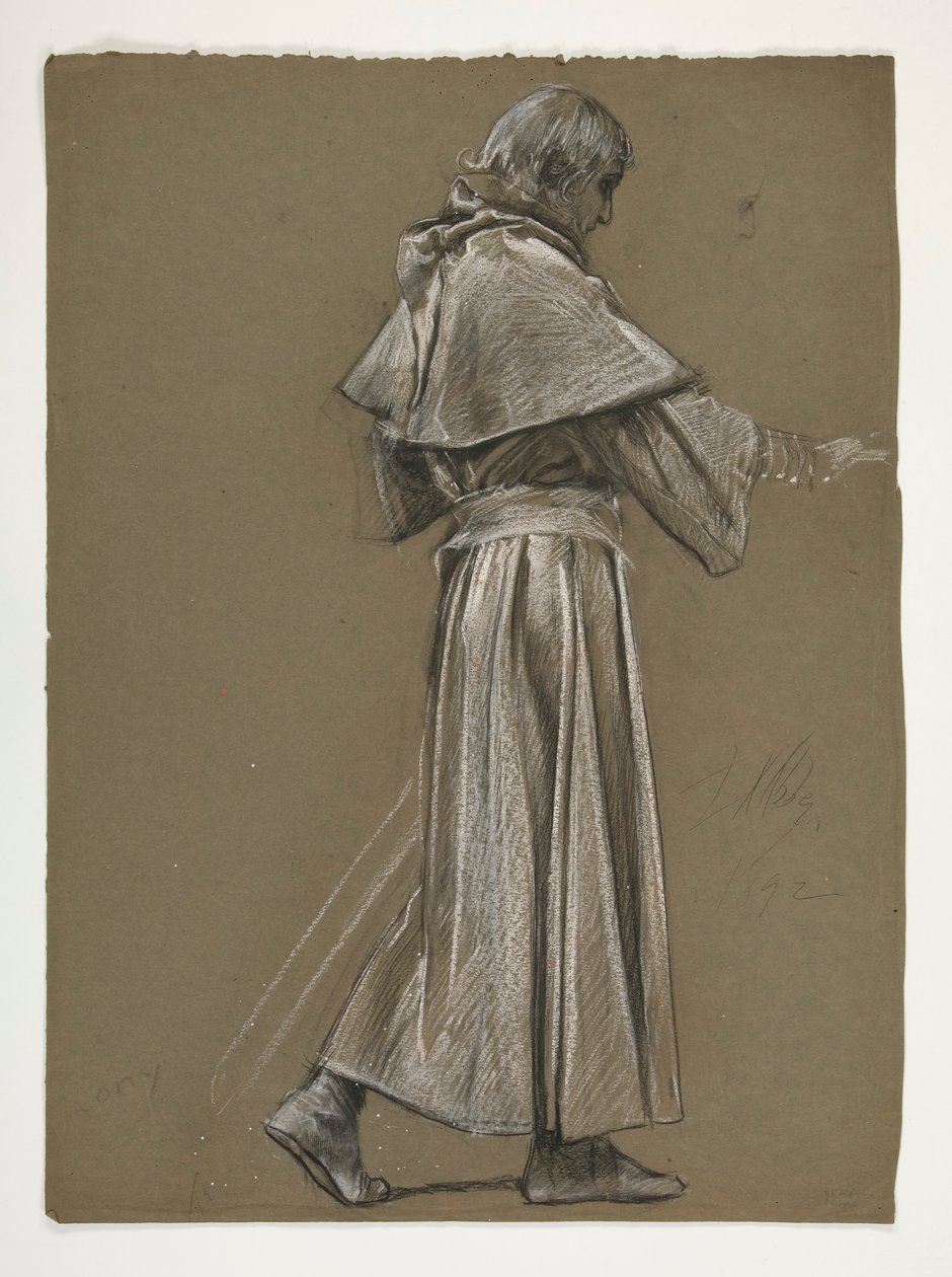 Kral Arthur için şekil çalışması by Edwin Austin Abbey