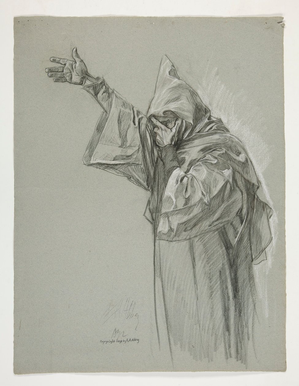 Kral Arthur için şekil çalışması by Edwin Austin Abbey