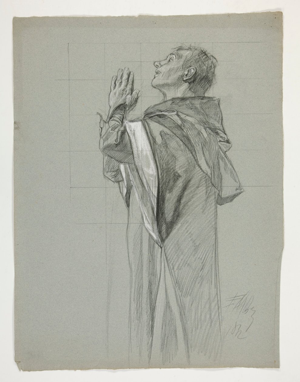 Kral Arthur için şekil çalışması by Edwin Austin Abbey