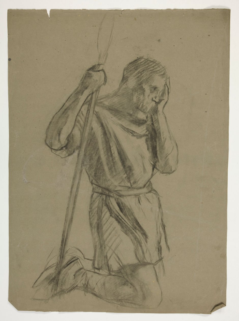 Kral Arthur için şekil çalışması by Edwin Austin Abbey