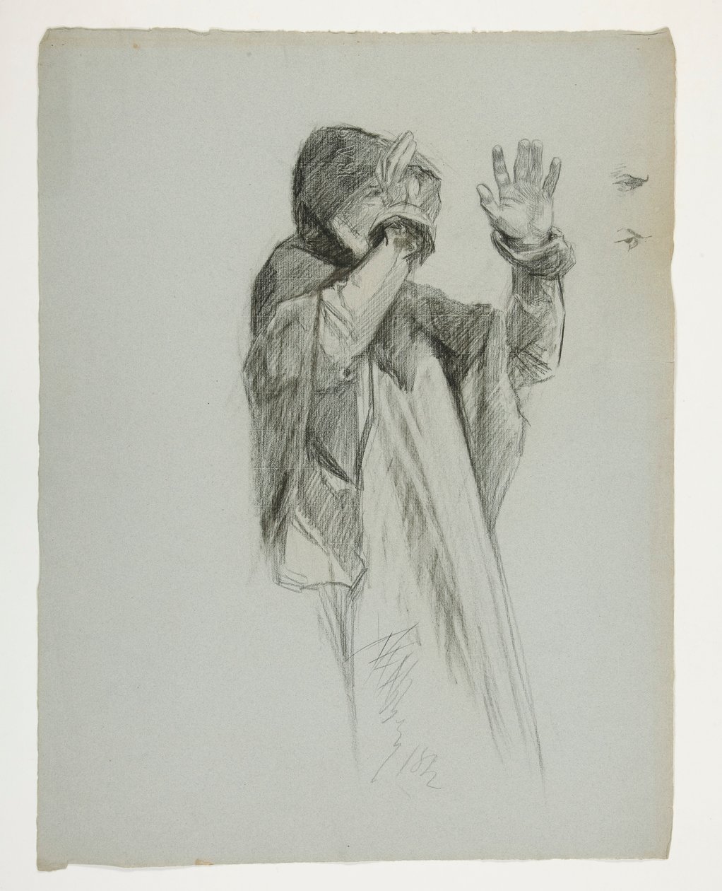 Kral Arthur için şekil çalışması by Edwin Austin Abbey