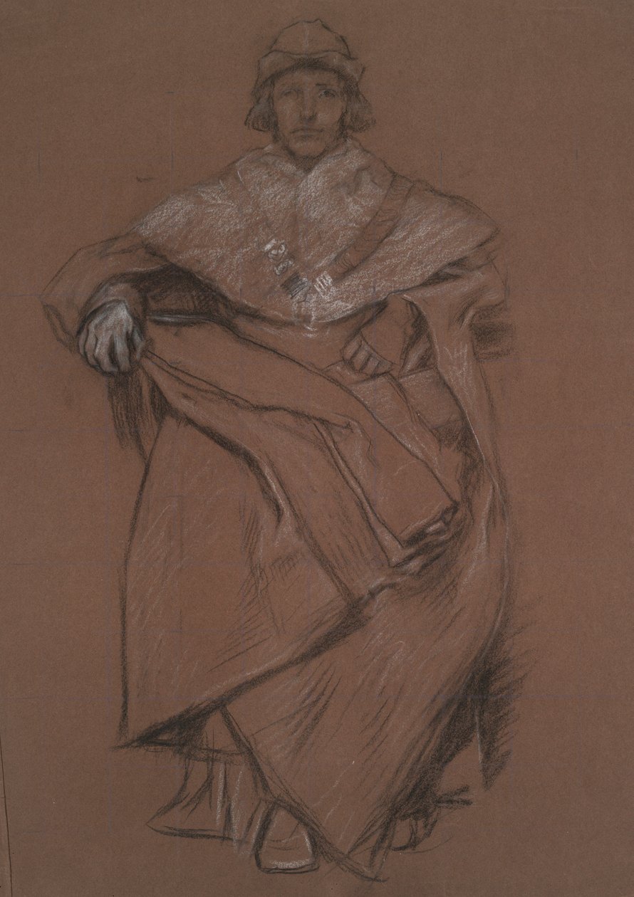 Royal Exchange için şekil çalışması by Edwin Austin Abbey