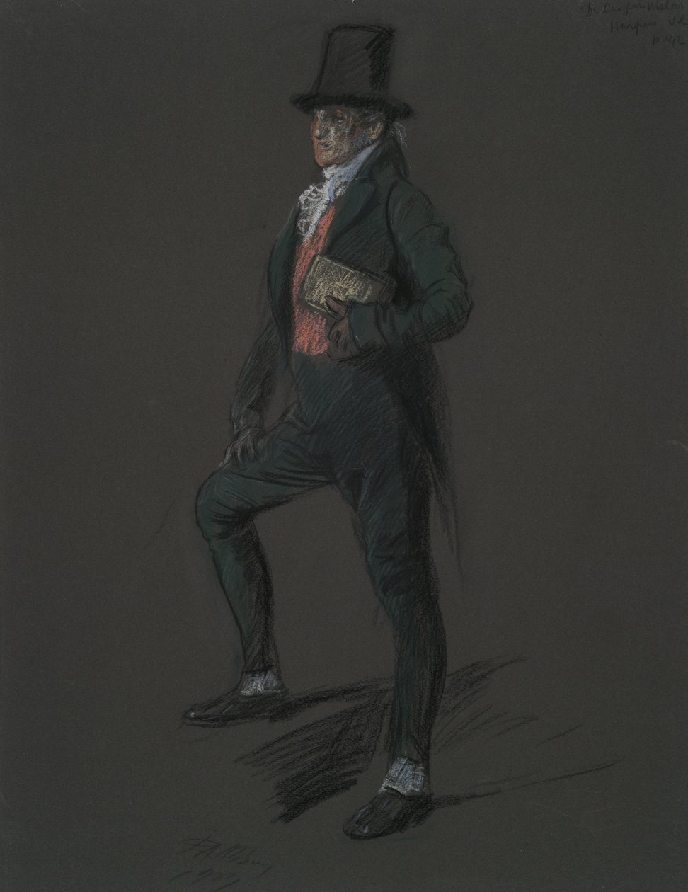 Dr. Casper Wistal figürü için figür çalışması by Edwin Austin Abbey