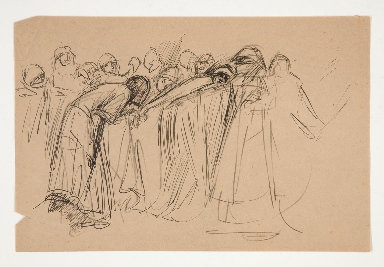 Galahad and the Captive Virtues, study for The Quest of the Holy Grail (series of fifteen paintings for the Boston Public Library, completed in 1901) by Edwin Austin Abbey