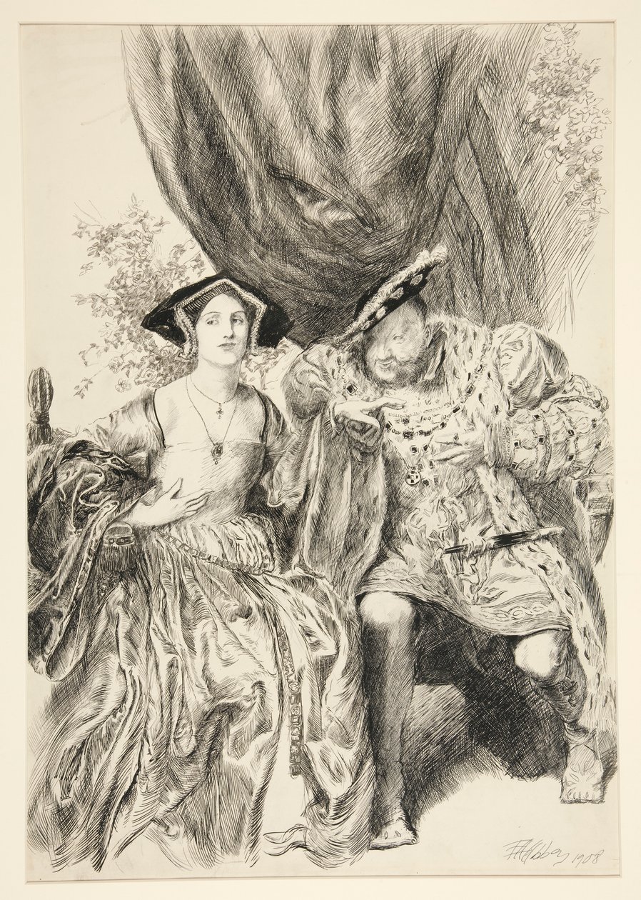 Henry ve Anne Boleyn. Kral Henry: by Edwin Austin Abbey