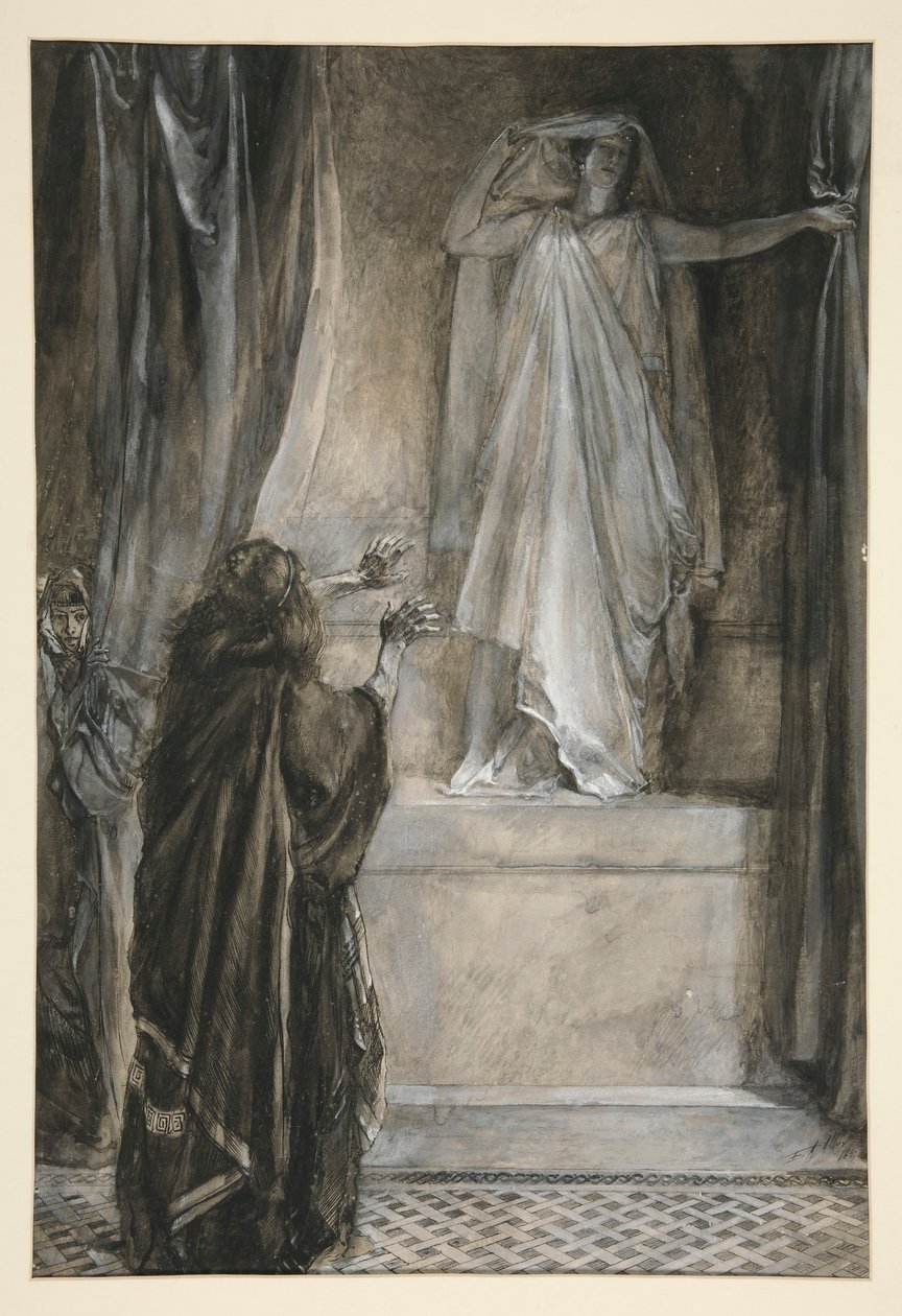 Hermione - Perde V, Sahne III, Kış by Edwin Austin Abbey