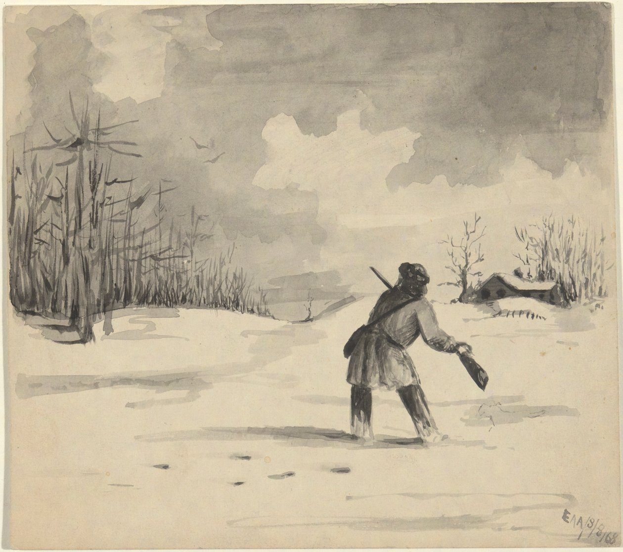 Karda Avcı by Edwin Austin Abbey