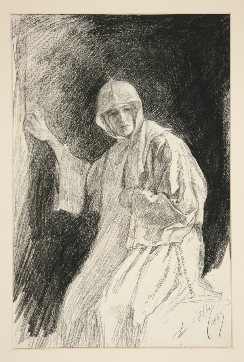 Isabella Manastırda - I. Perde, Sahne V, Ölçü Ölçüsü by Edwin Austin Abbey