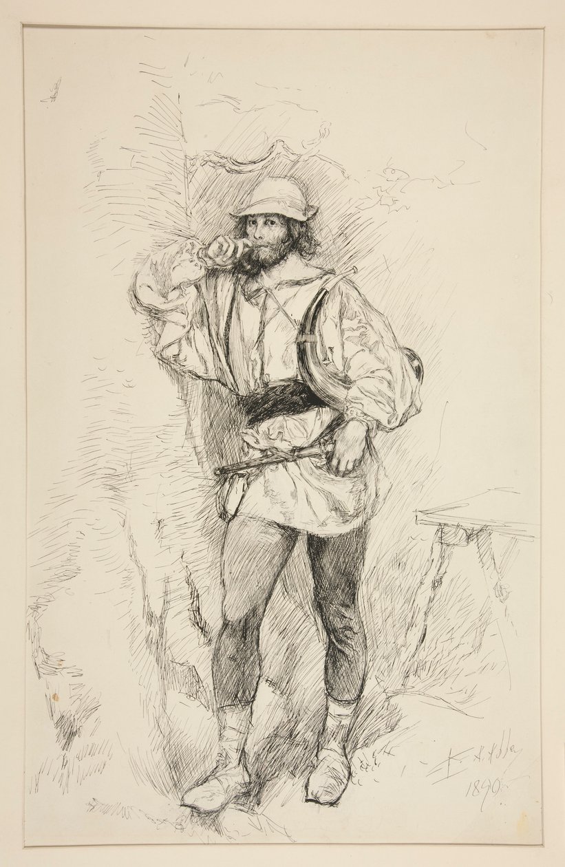 Jacques, II. Perde, Sahne v için illüstrasyon, İstediğiniz Gibi by Edwin Austin Abbey