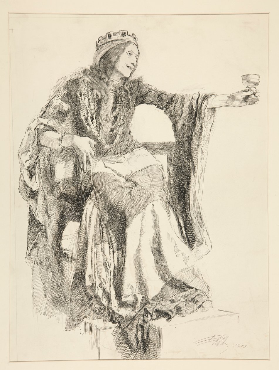 Lady Macbeth, Perde III.sahne IV, Macbeth by Edwin Austin Abbey