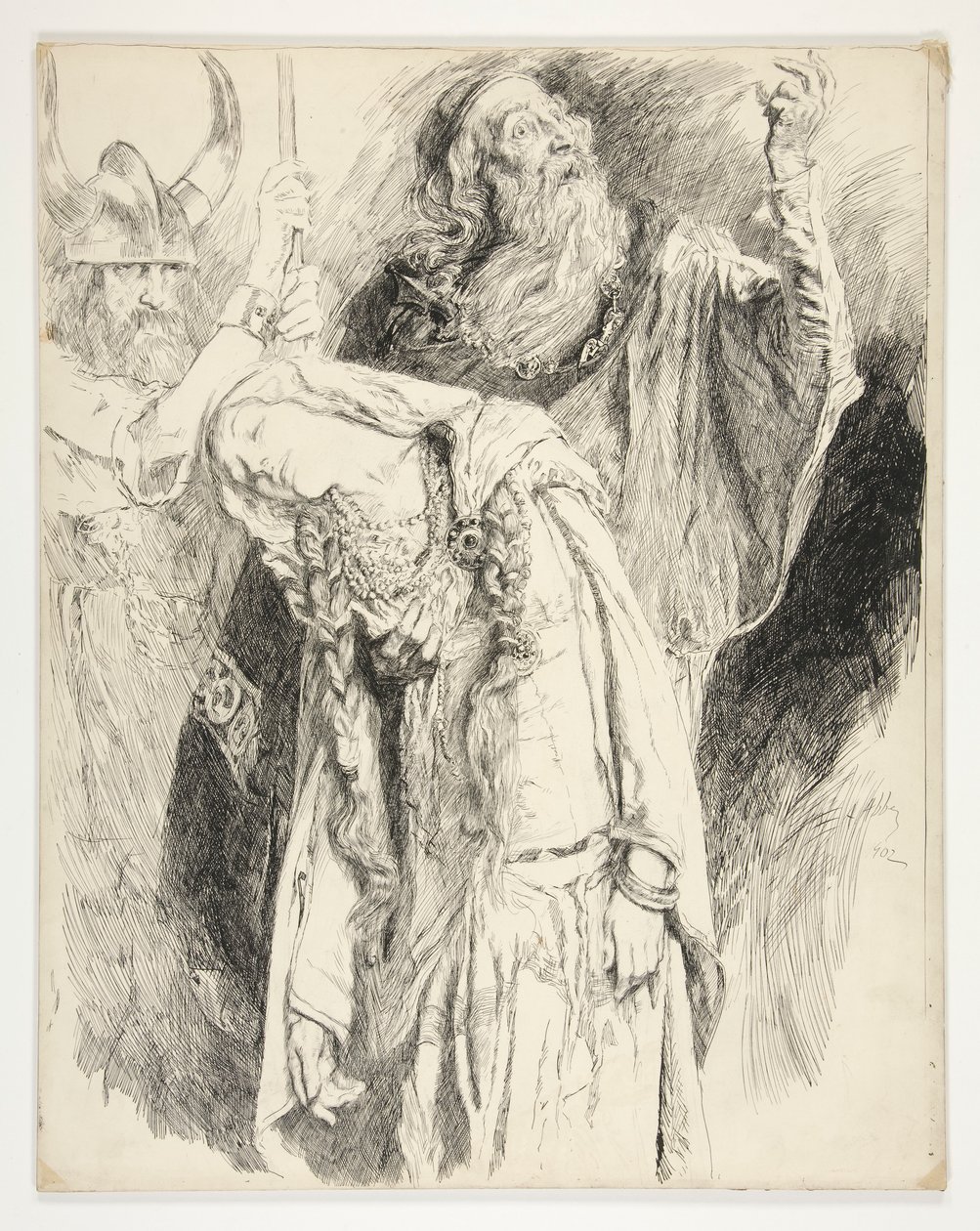 Cordelia kollarında ölü olarak Lear, Act V, Scene iii, King Lear by Edwin Austin Abbey