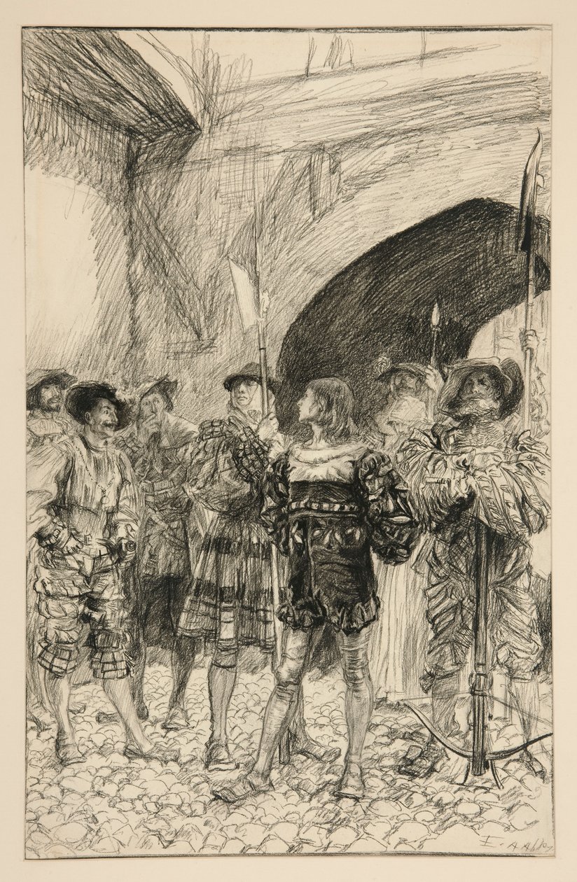 Lucio ve Claudio - Perde I, Sahne iii, Ölçü için Ölçü by Edwin Austin Abbey