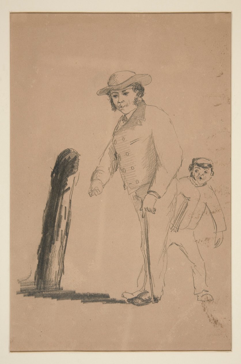 Erkek ve Oğlan (rekto); Çinlilerin Başları ve Figürleri (verso) by Edwin Austin Abbey