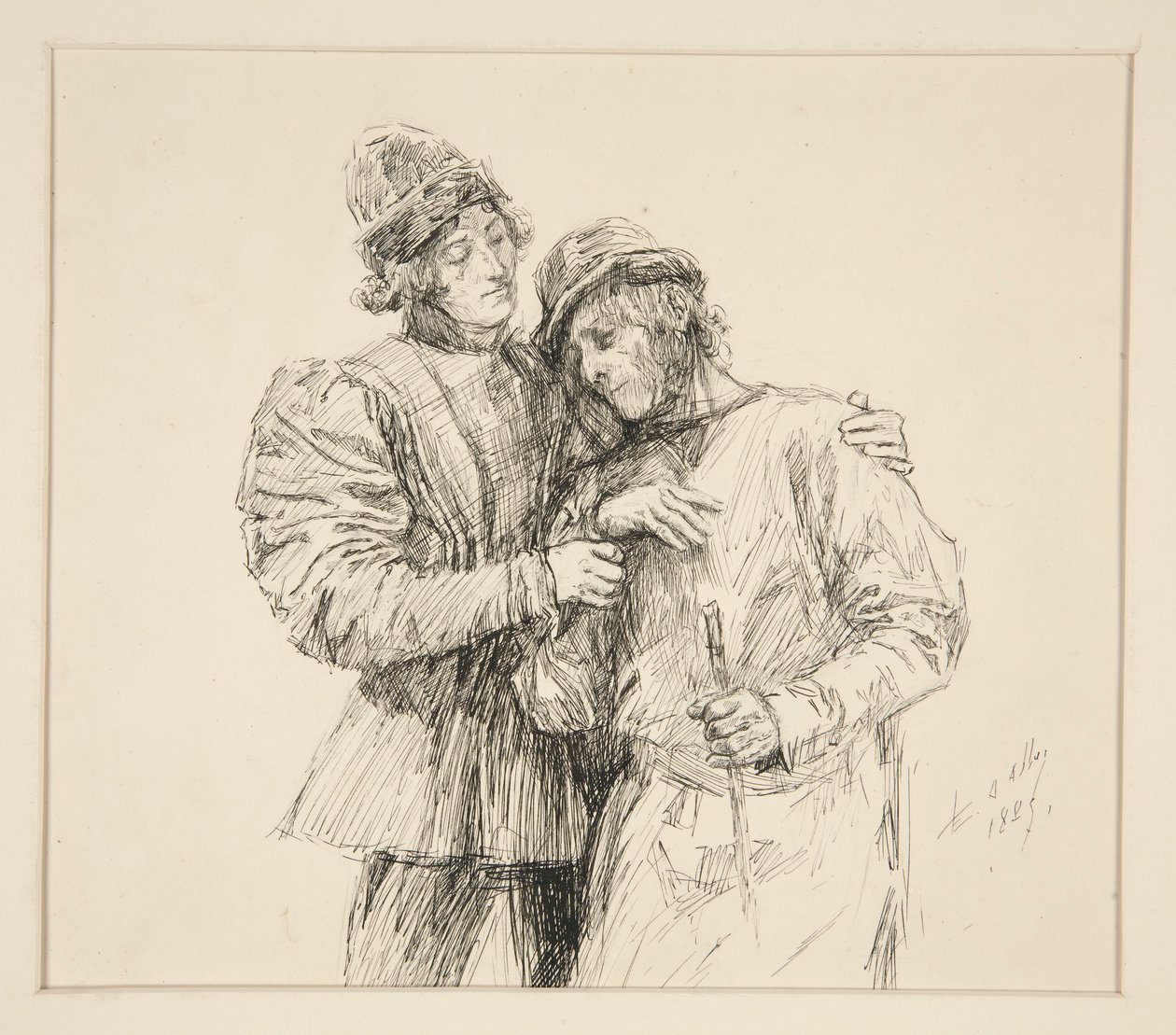 Orlando ve Adam, II. Perde için illüstrasyon, Sahne iv, İstediğiniz Gibi by Edwin Austin Abbey