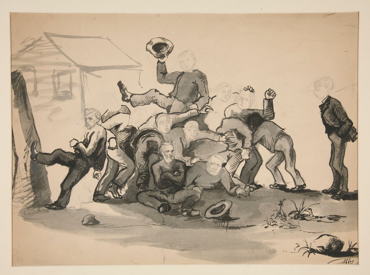 erkek yığını: karikatürü by Edwin Austin Abbey