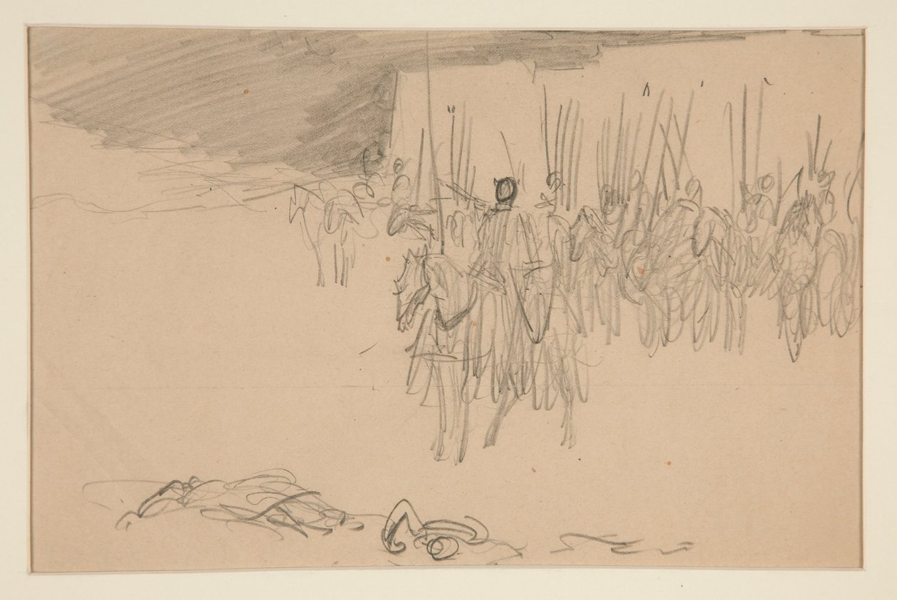 Atlı asker - (tanımlanamayan resim) by Edwin Austin Abbey