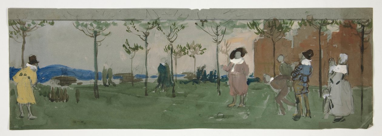 için çalışma by Edwin Austin Abbey