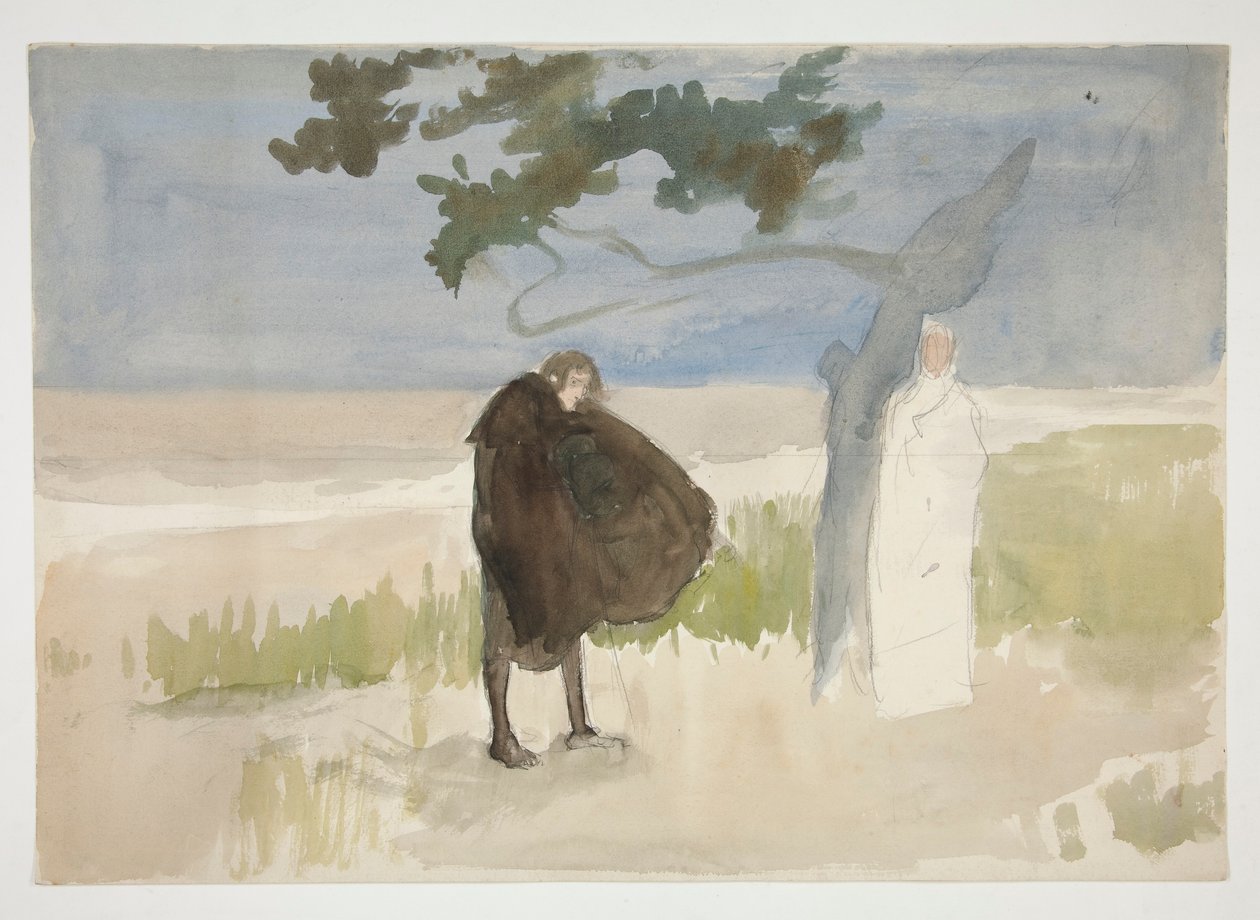 için çalışma by Edwin Austin Abbey