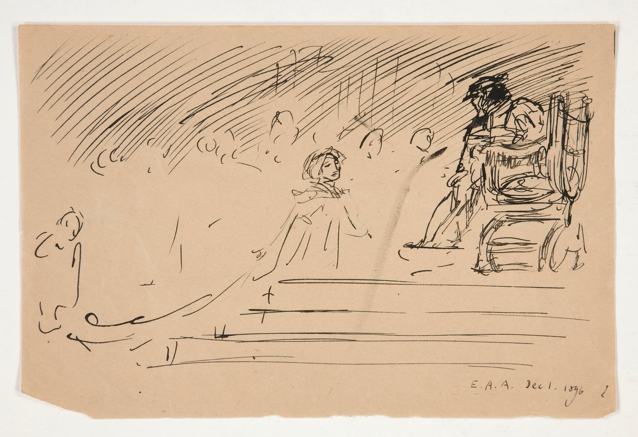 için çalışma by Edwin Austin Abbey