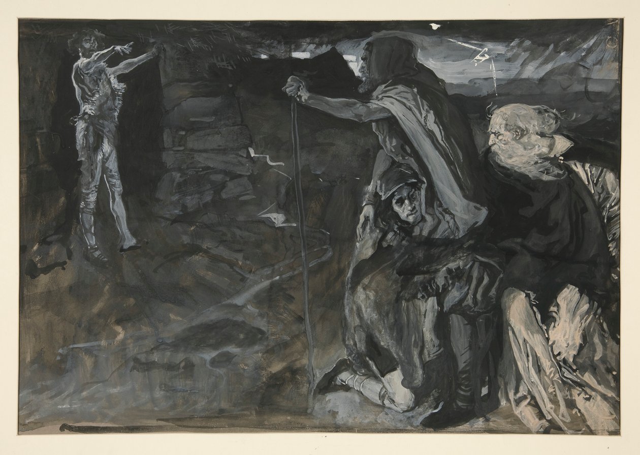 Kral Lear için Çalışma (?) by Edwin Austin Abbey