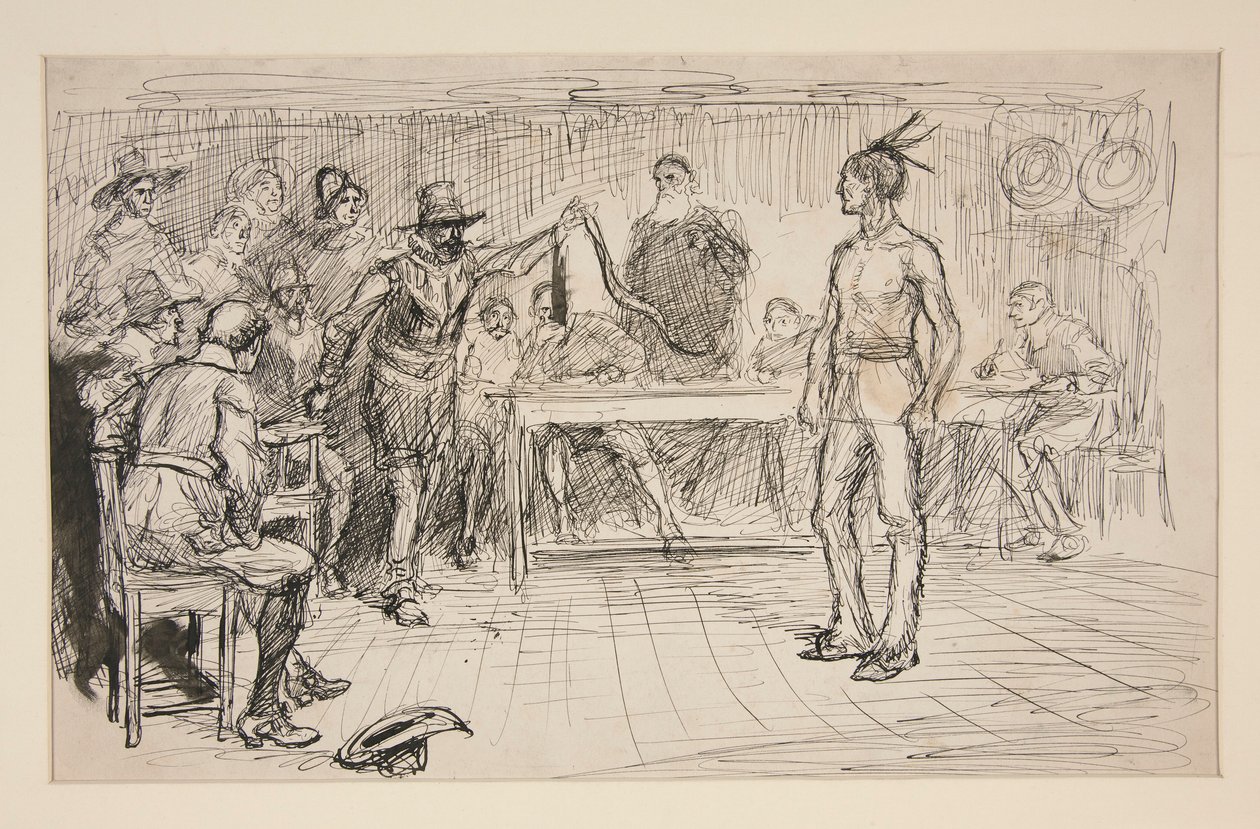 Miles Standish için Çalışma by Edwin Austin Abbey