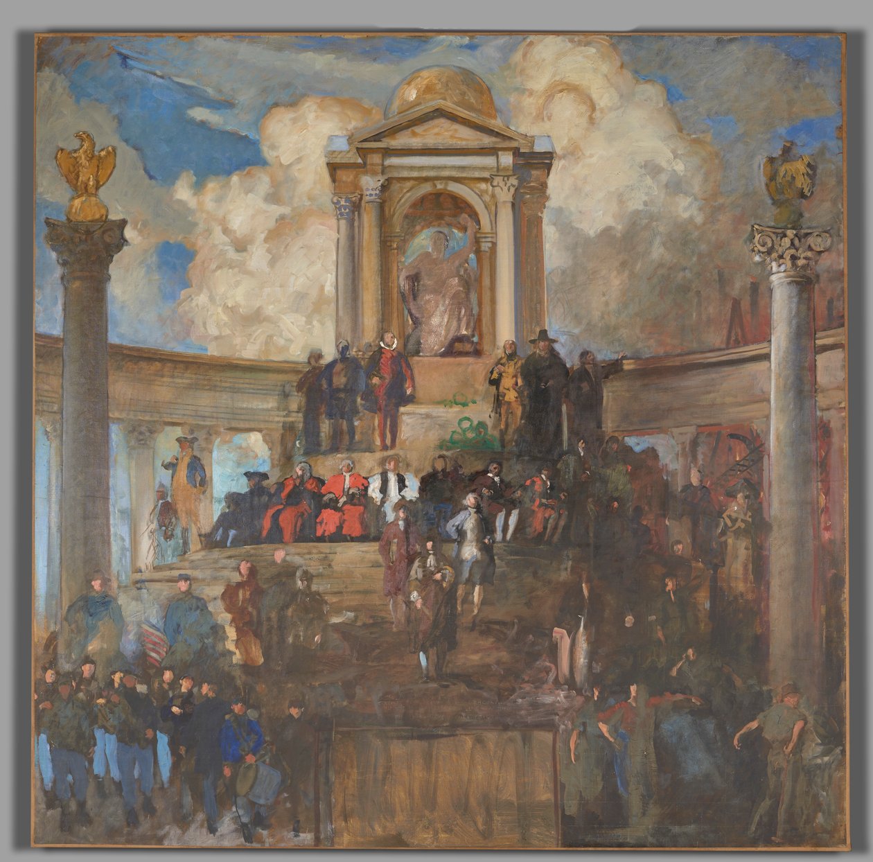 The Apotheosis of Pennsylvania, Temsilciler Meclisi Odası, Pennsylvania Eyaleti Meclis Binası, Harrisburg için Çalışma by Edwin Austin Abbey