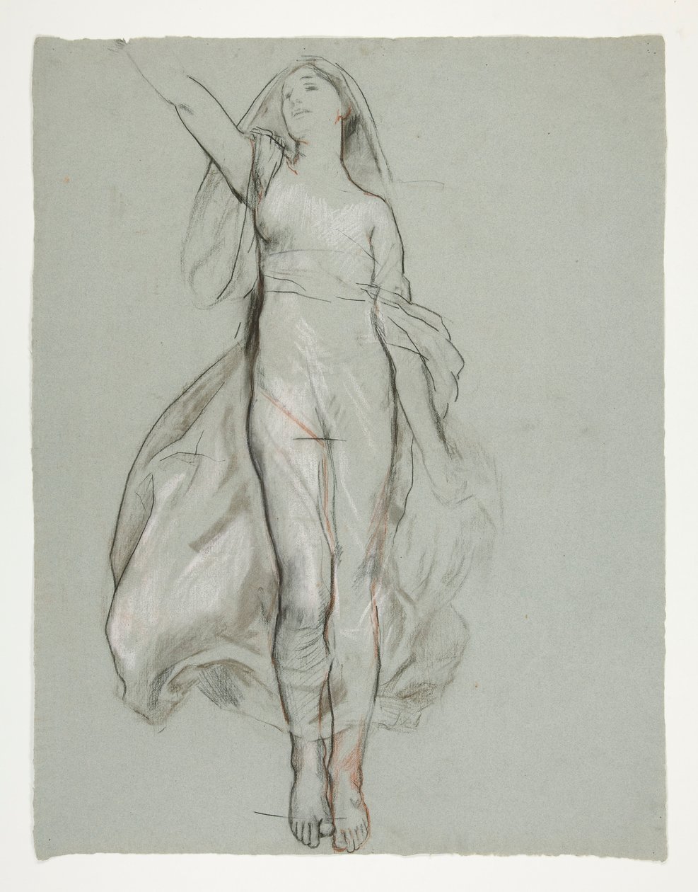 Merkezi figür için çalışma by Edwin Austin Abbey