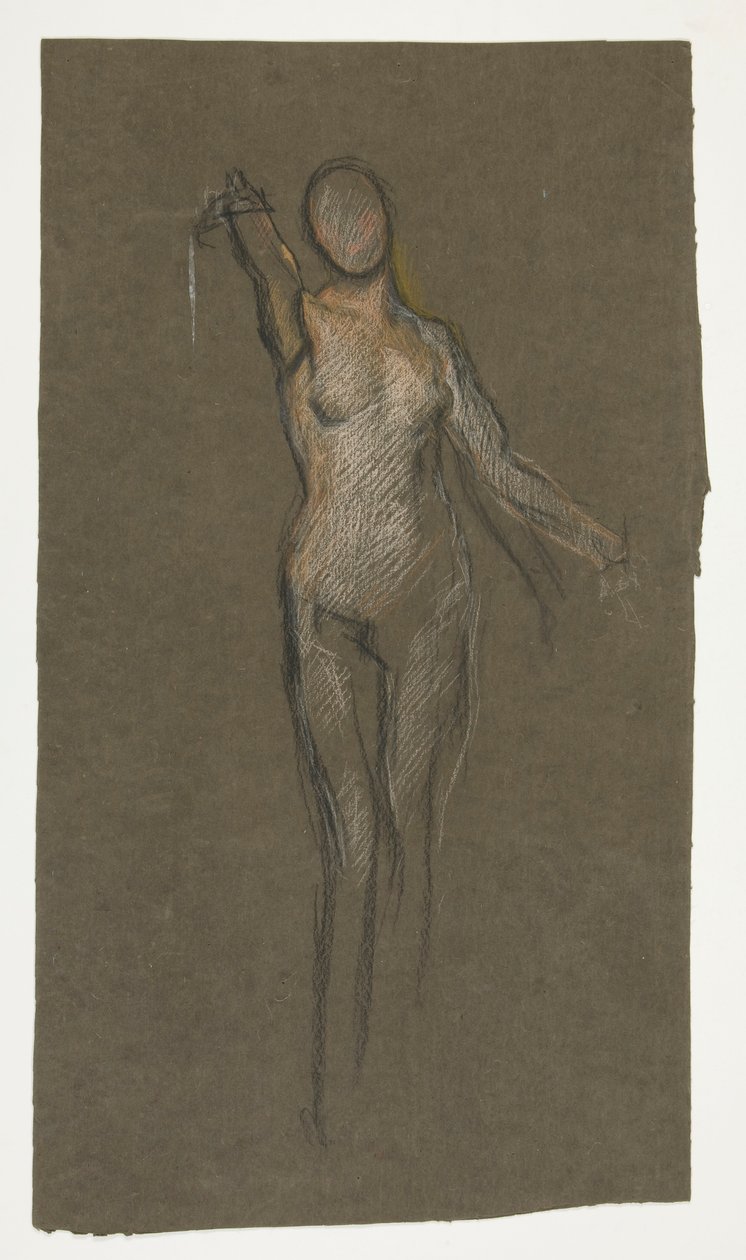 Merkezi figür için çalışma by Edwin Austin Abbey