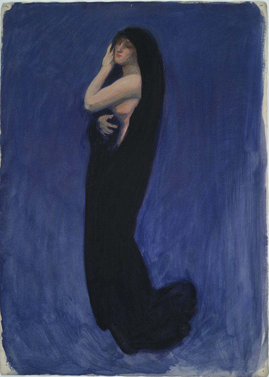 Sabah 4 rakamı için çalışma by Edwin Austin Abbey