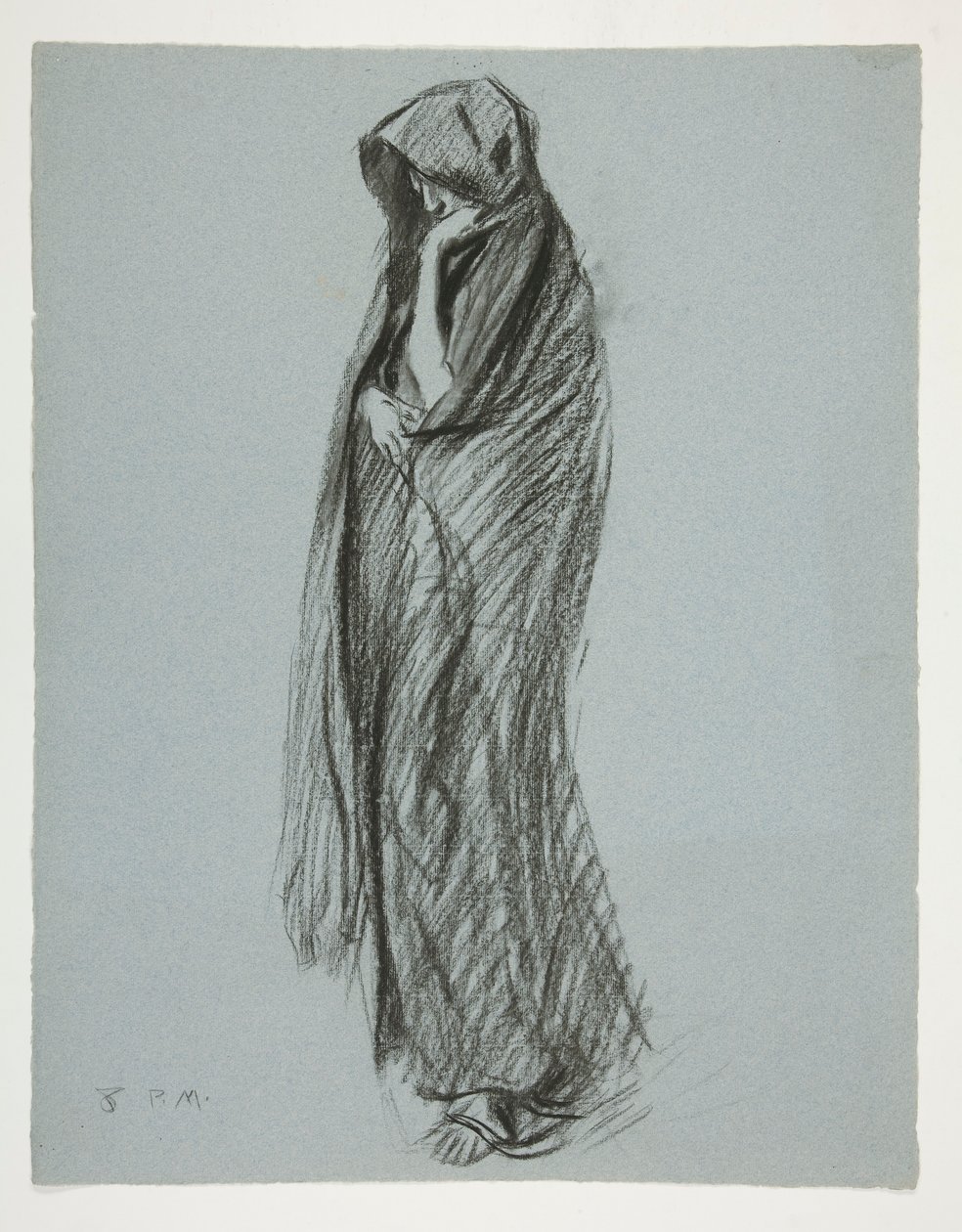 8 pm rakamı için çalışma by Edwin Austin Abbey