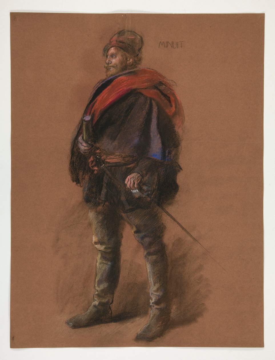 Kaptan Peter Minuit figürü için çalışma by Edwin Austin Abbey