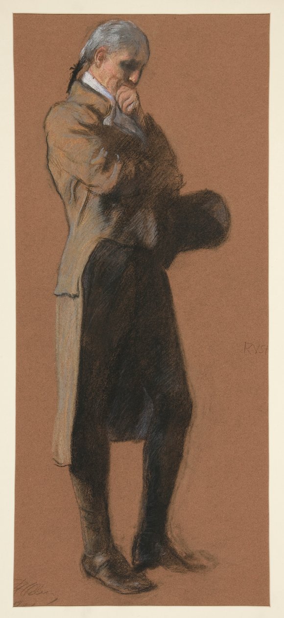 Dr. Benjamin Rush figürü için çalışma, by Edwin Austin Abbey