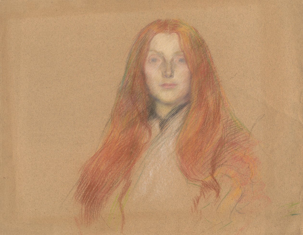 Ophelia başkanı için çalışma by Edwin Austin Abbey