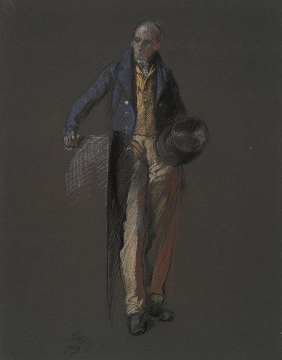 Stephan Girard figürü için çalışma, by Edwin Austin Abbey