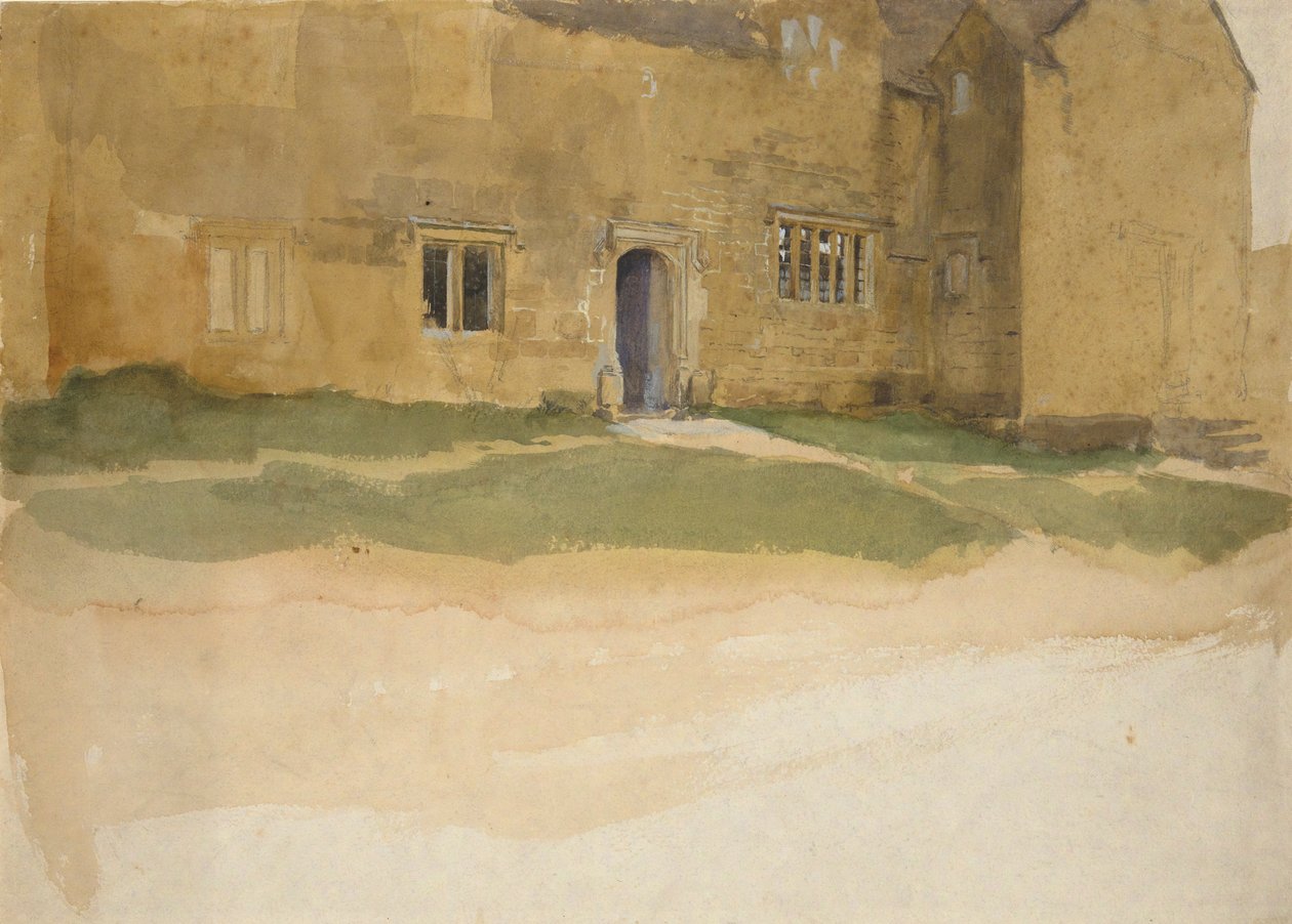 Bir İngiliz ortaçağ evinin incelenmesi by Edwin Austin Abbey