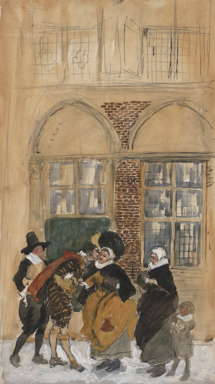 On yedinci yüzyıl Hollanda kostümü, muhtemelen New Amsterdam