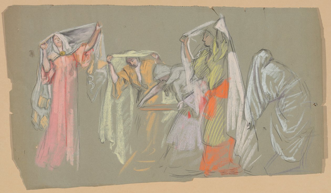 Tutsak erdemlerin incelenmesi, by Edwin Austin Abbey