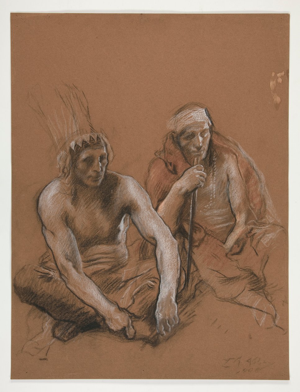 için iki Hintlinin incelenmesi by Edwin Austin Abbey