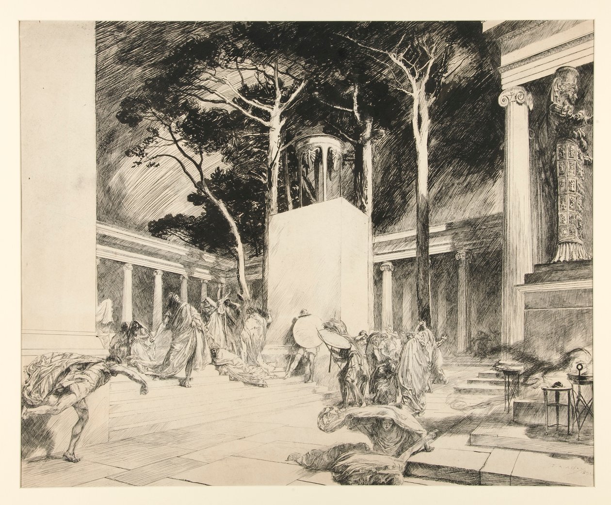 Kahin Defied, III. Perde, II. Sahne, Kış by Edwin Austin Abbey