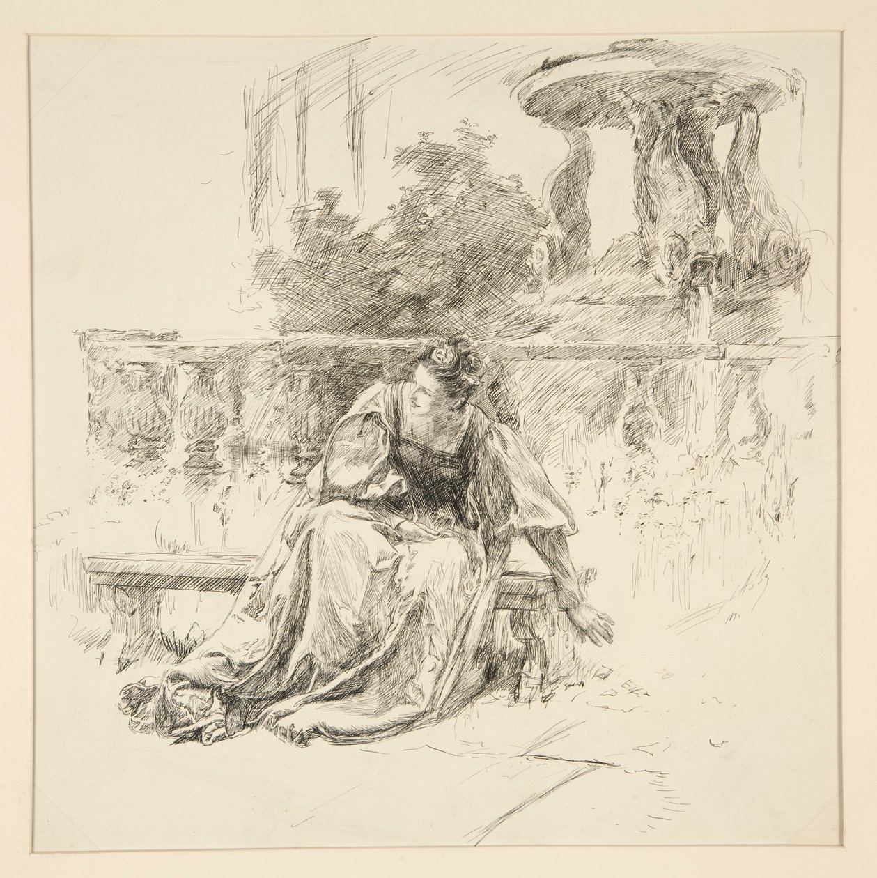 Perde I, Sahne ii, Verona İki Beyefendisinden yırtık mektup by Edwin Austin Abbey