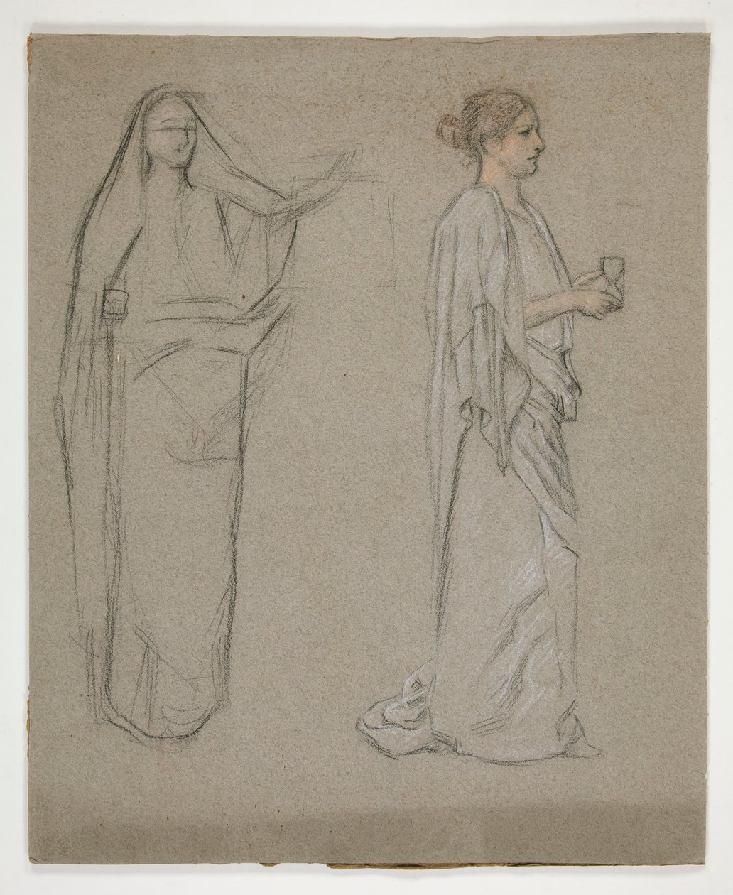 İki kadın: çalışma by Edwin Austin Abbey