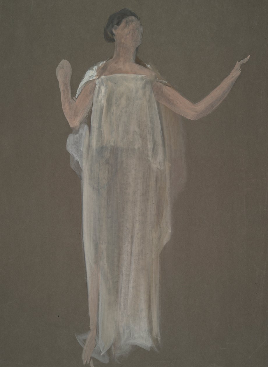 Pennsylvania eyalet başkenti binasındaki duvar projesi için tanımlanamayan figür çalışması, Harrisburg, 1902-1911 by Edwin Austin Abbey