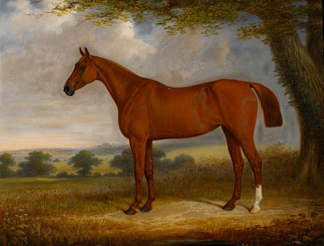 Bir Manzarada Kestane Avcısı, 1867 by Edwin Brown