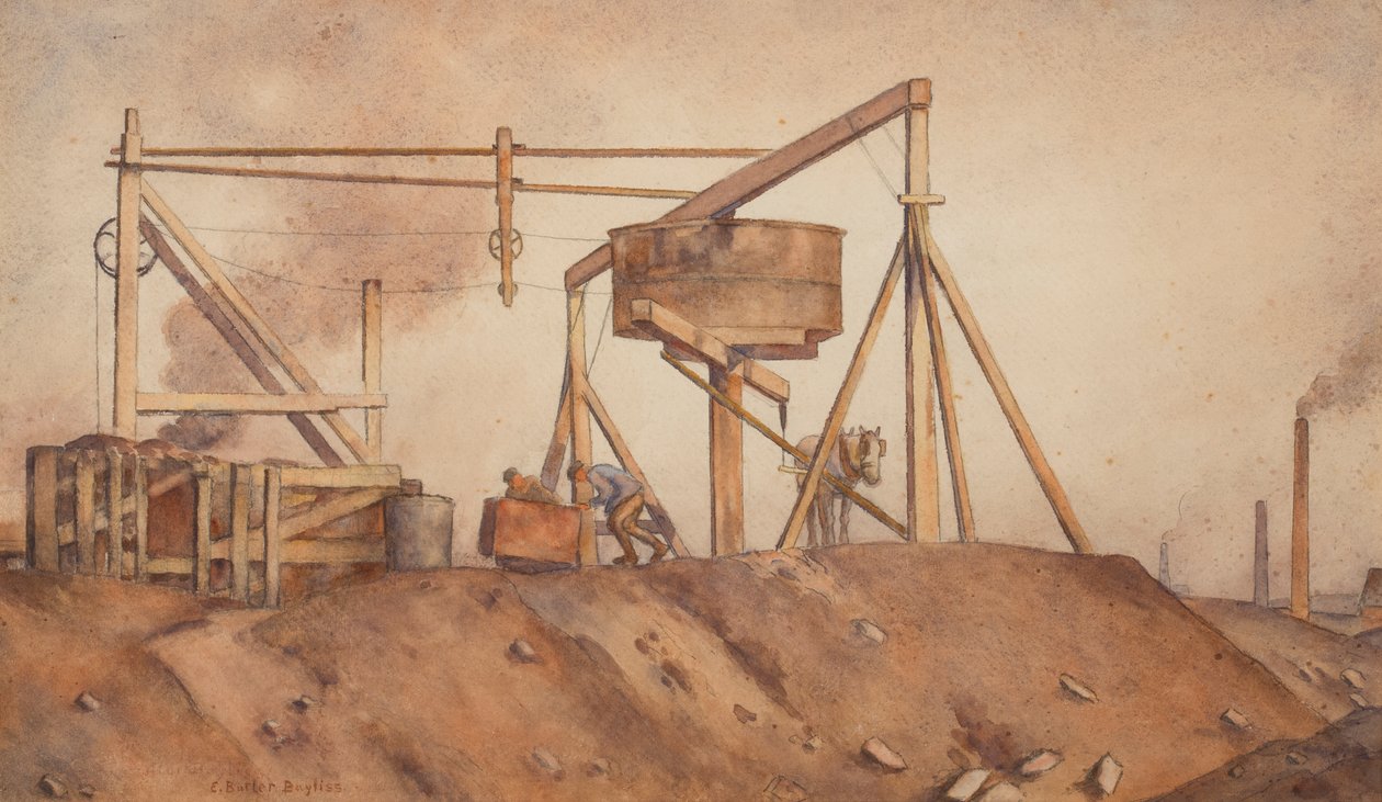 Cin Çukurunda (kağıt üzerine sulu boya) by Edwin Butler Bayliss