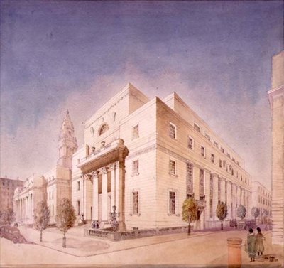 Halk Kütüphanesi Yüksekliği, Marylebone Road, Londra by Edwin Cooper