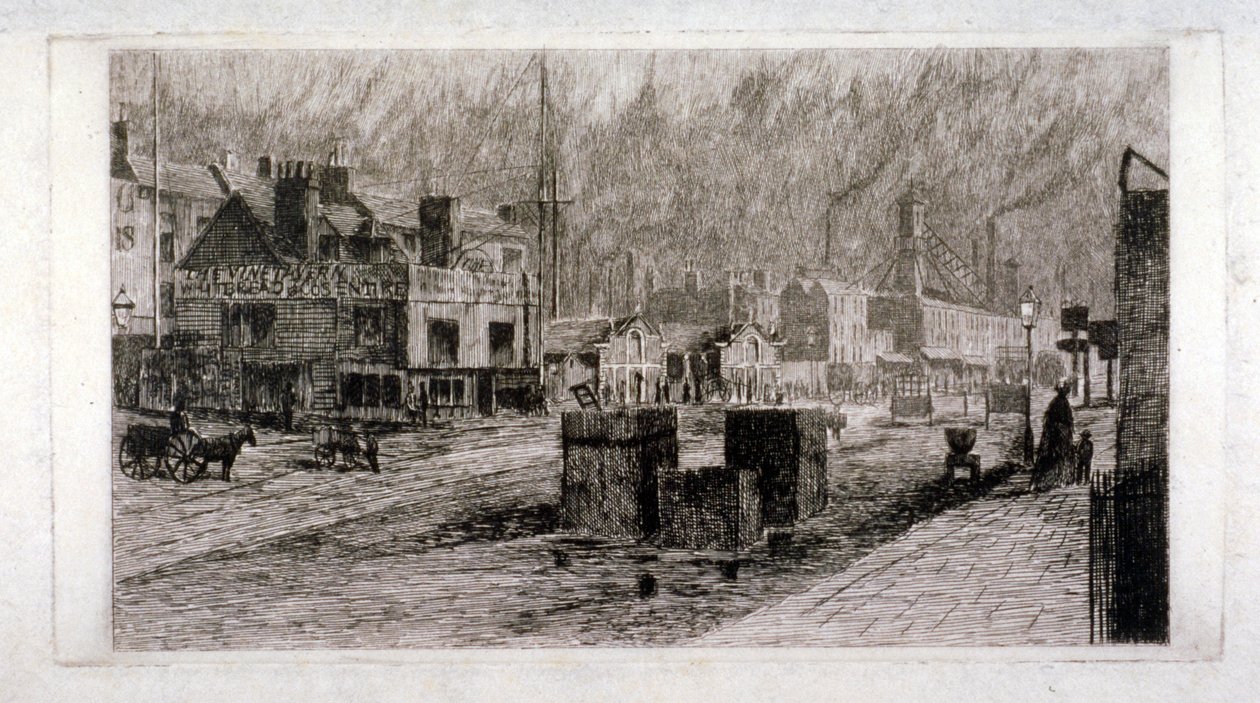 Vine Tavern, Mile End Yolu, Stepney, Londra, 1871 by Edwin Edwards
