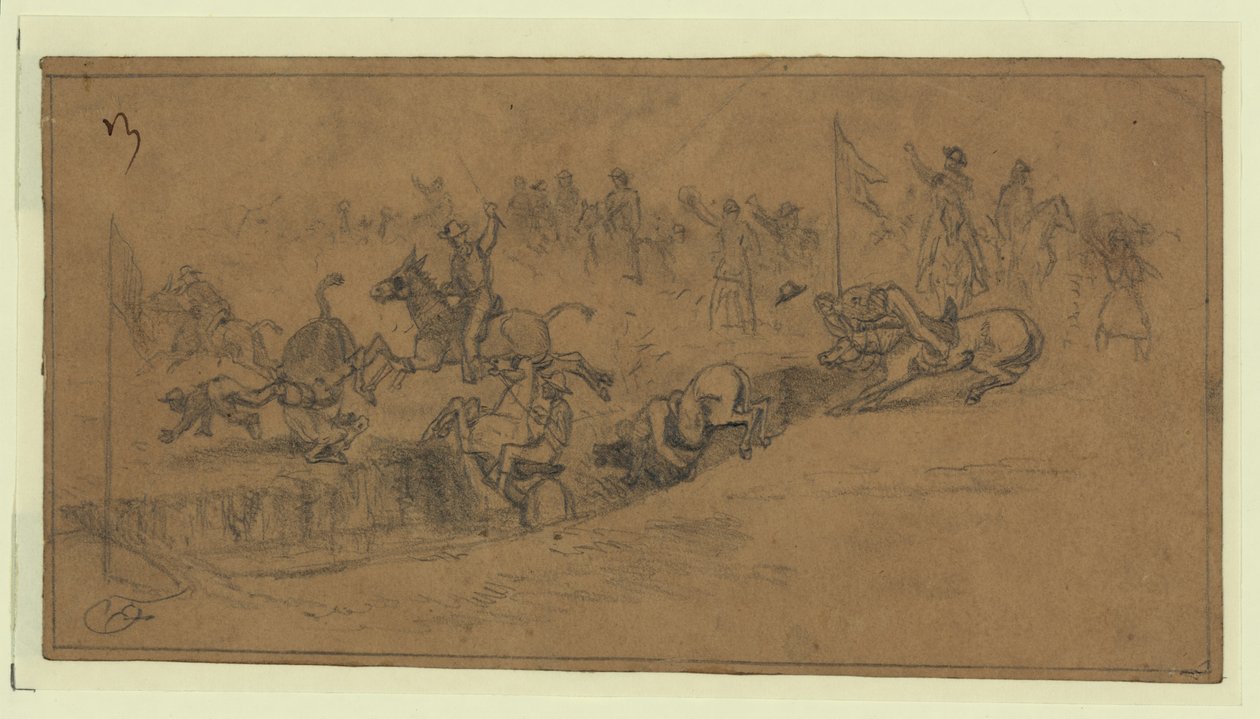 Orduda Aziz Patrick Günü-Katır yarışı by Edwin Forbes