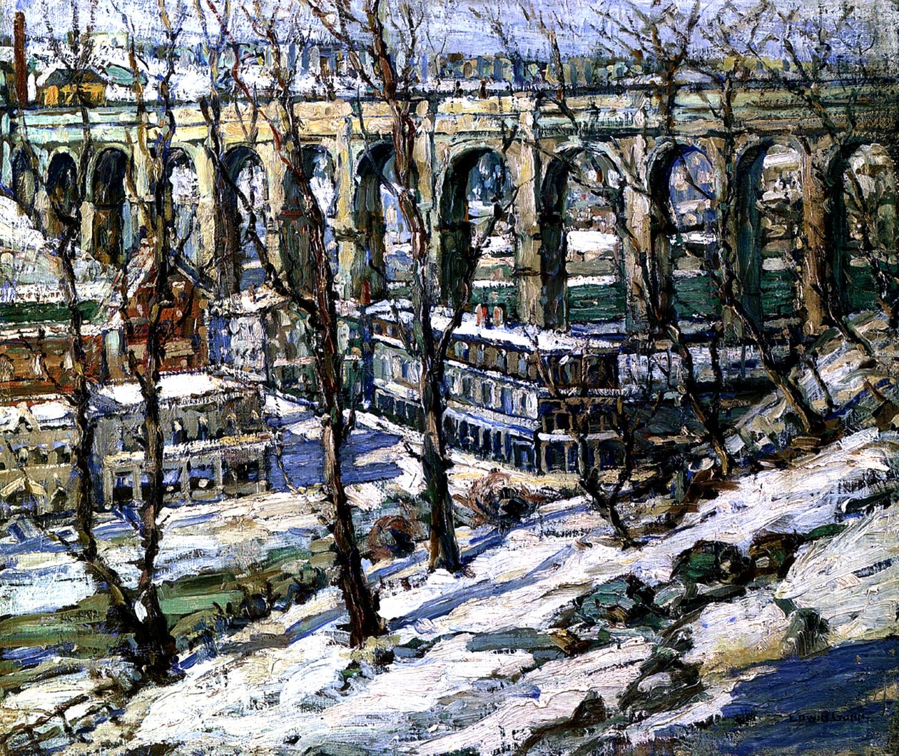 Harlem Nehri üzerindeki Yüksek Köprü, ABD, 1907 dolayları by Edwin H. Gunn