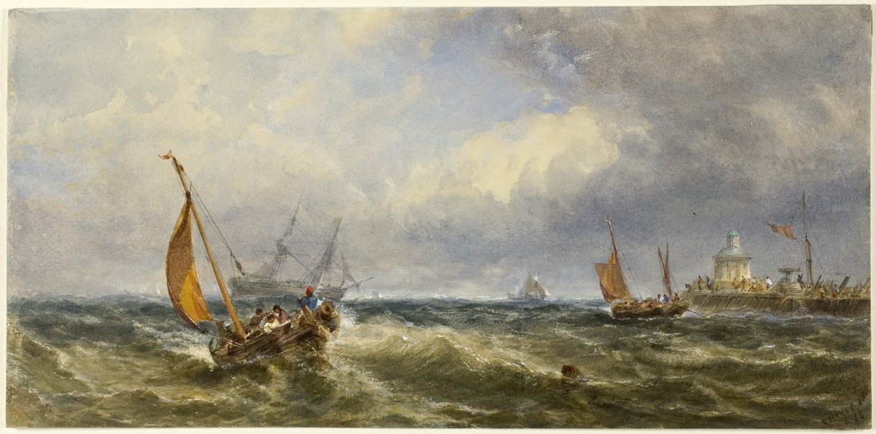 Kargo ile Sahil Görünümü by Edwin Hayes