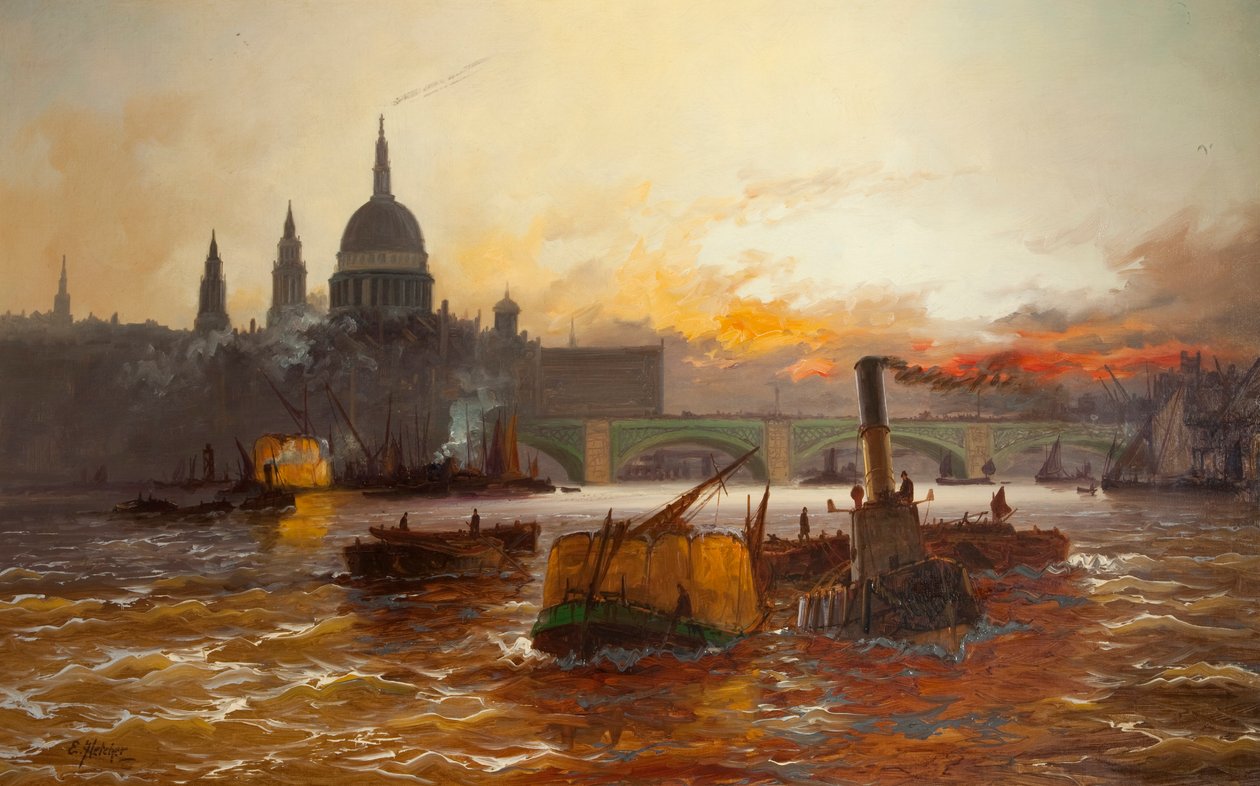 Londra Havuzu, 1940-45 by Edwin Henry Eugene Fletcher